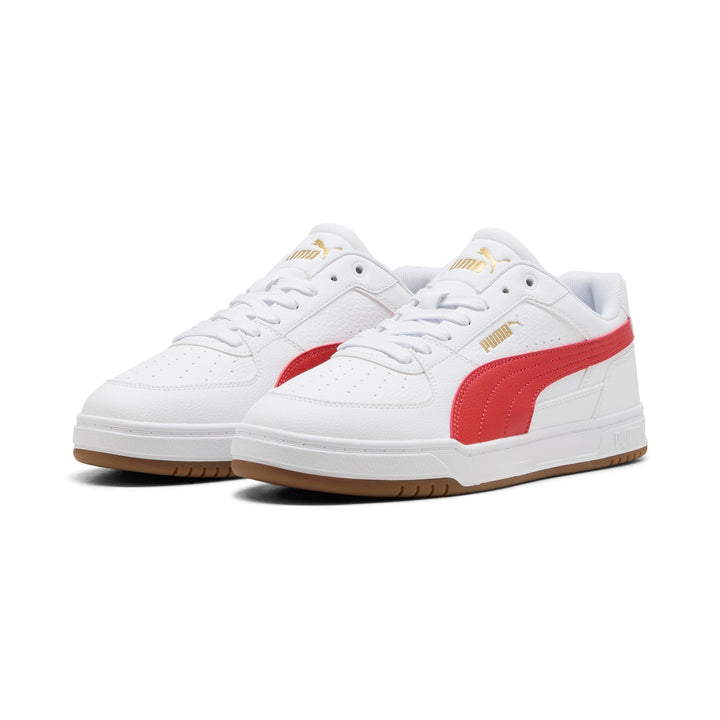 PUMA Unisex Caven IiiSneaker 36 EU White Candy Apple Gum Red Beige, 36 EU White Candy Apple Gum Red