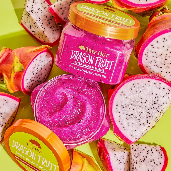 Tree Hut Körperpeeling (2 Stück) – Drachenfrucht und tropische Mango, je 18 Unzen