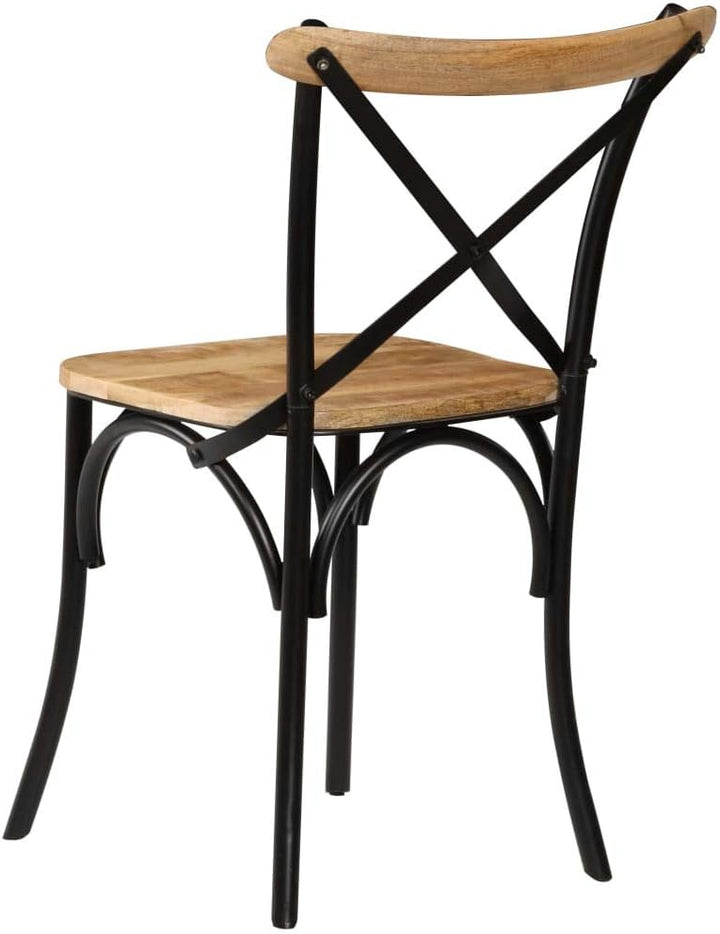 Tidyard 2X Esszimmerstuhl Mango-Massivholz Küchenstuhl Holzstuhl Essstuhl Masse: 51 x 52 x 84 cm (B