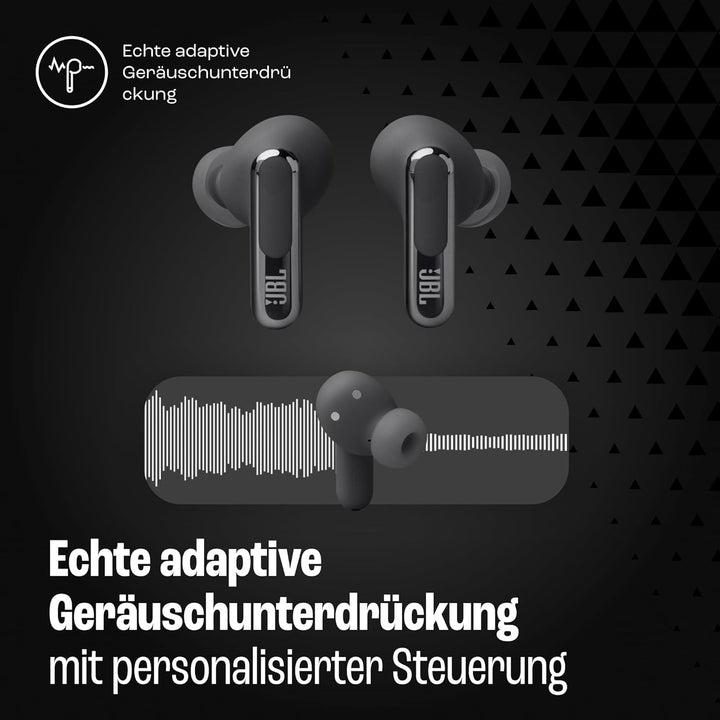 JBL Live Beam 3, Wireless Earbud-Kopfhörer mit Bluetooth, 48 Stunden Akkulaufzeit, True Adaptive Noi