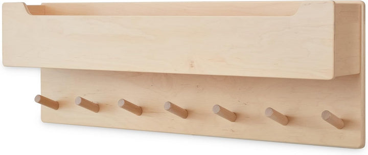 Ehrenkind® Kindergarderobe | Aus robusten Holz | Garderobe Kinder | Gross Natur Kleiderhaken Kinder
