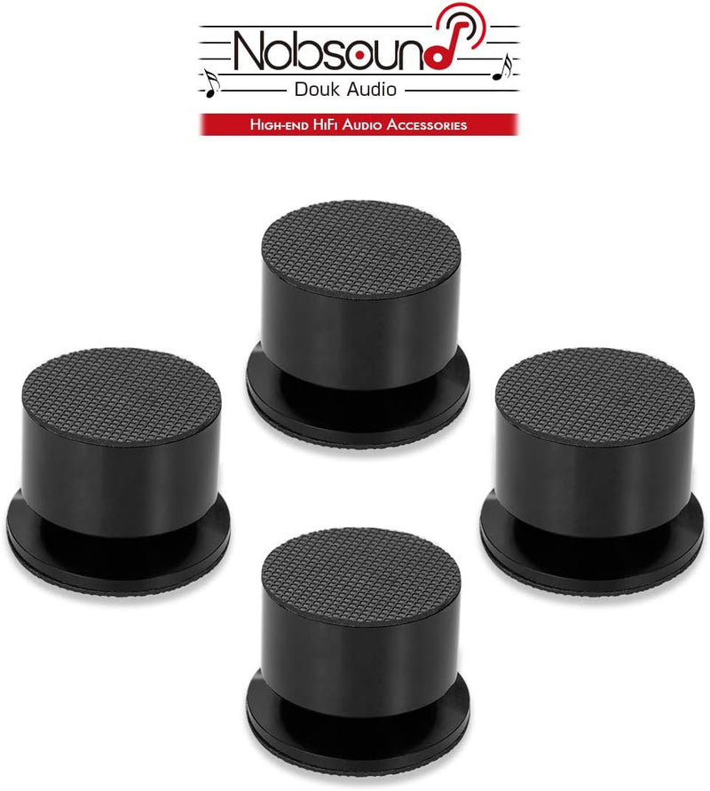 Nobsound Audio Nobsound 4PCS Aluminium Black & Silver Shockproof Spike+Pad Isolation Stand HiFi Ampl