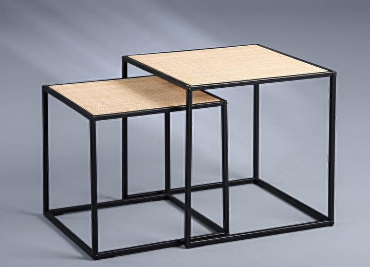 M2 Kollektion 2-Satztisch, Metall, Braun, Schwarz, Luke, Luke