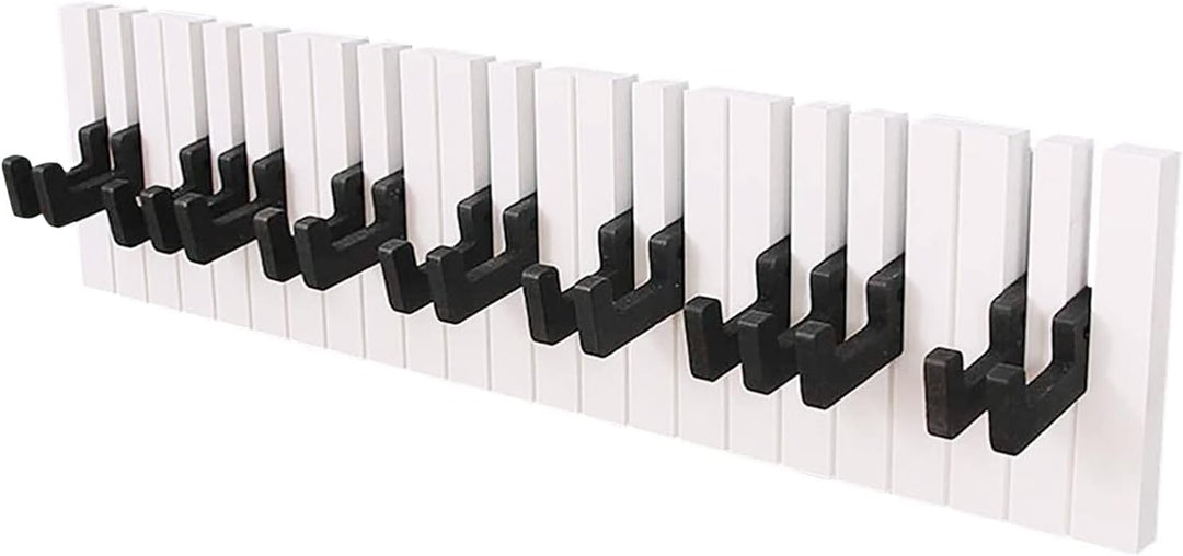GMMH Design Wandgarderobe Kleiderhaken Hakenleiste 16 Haken Klavier Garderobe Piano NEU