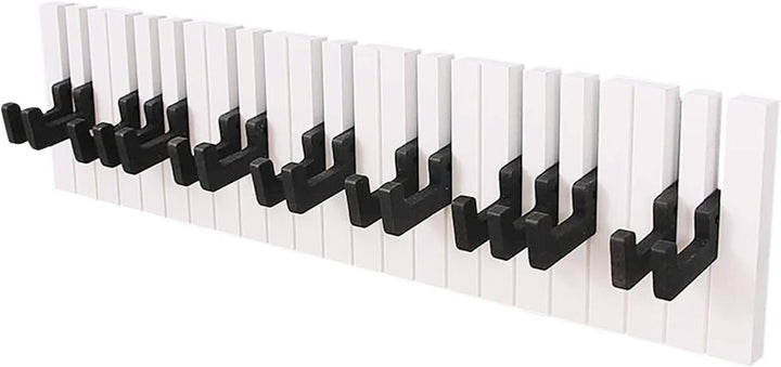 GMMH Design Wandgarderobe Kleiderhaken Hakenleiste 16 Haken Klavier Garderobe Piano NEU