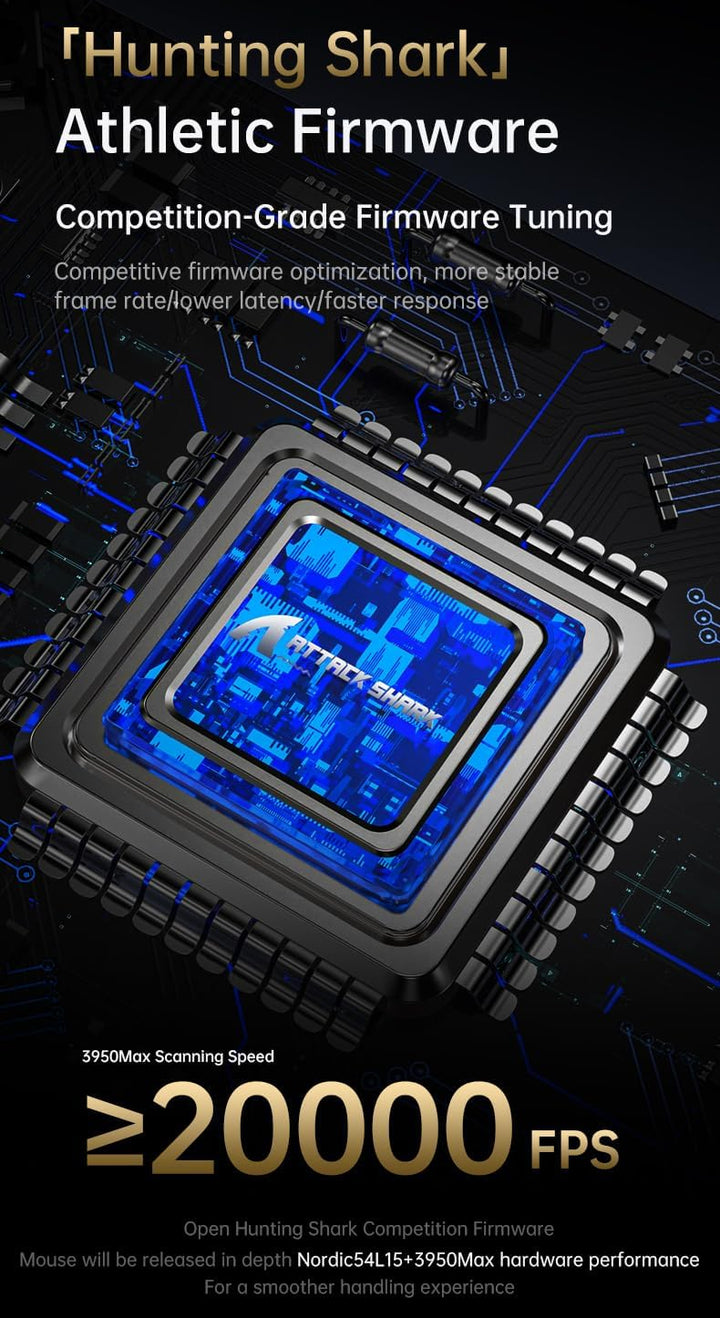 ATTACK SHARK X8 Serie Kabellose Gaming-Maus, 55–65 g Superleicht, PixArt PAW3395/3950 Sensor, BT/2.4