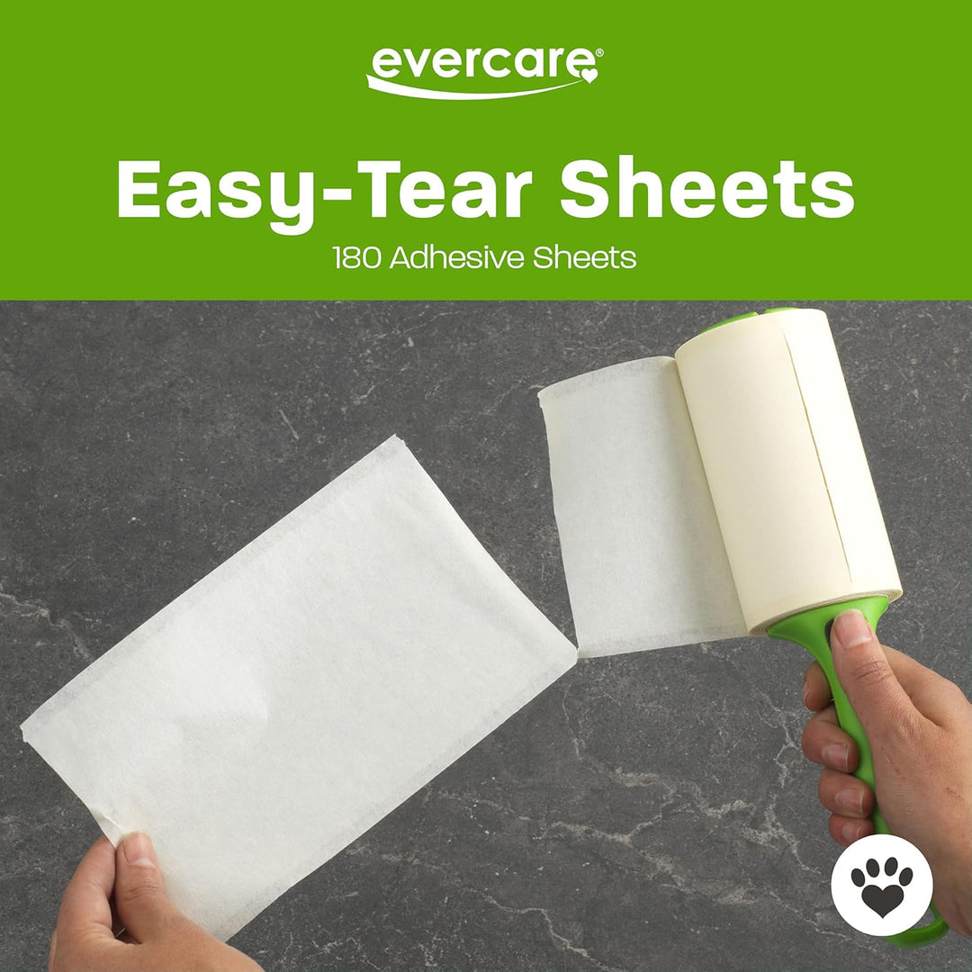 Evercare Pet Extra Sticky Nachfüllbare Fusselrolle Combo Pack mit 2 Nachfüllpackungen 180 Sheets, 18