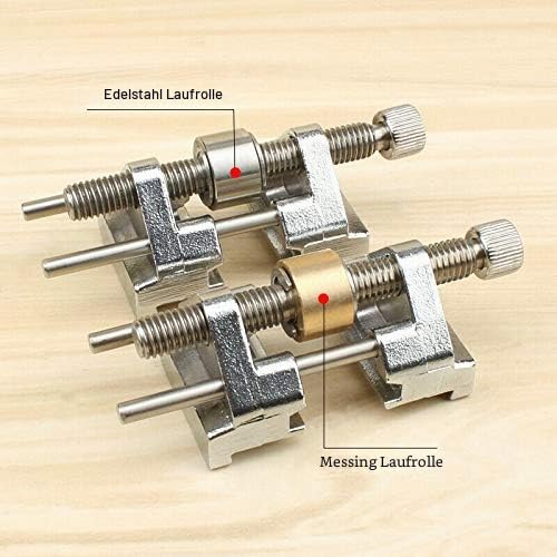 Powertool Kantenschärfer, Winkelschärfer, Klemmwinkel, Honführung mit Messingrolle für Holzmeissel,
