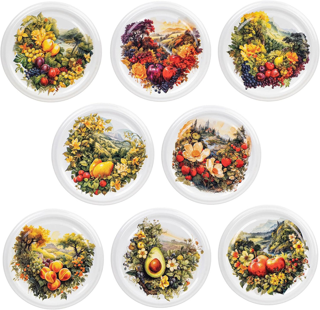 KADAX 10er Set Marmeladengläser 350ml TO82 Obstgarten, Einmachgläser Vorratsgläser Mason Jar mit Sch