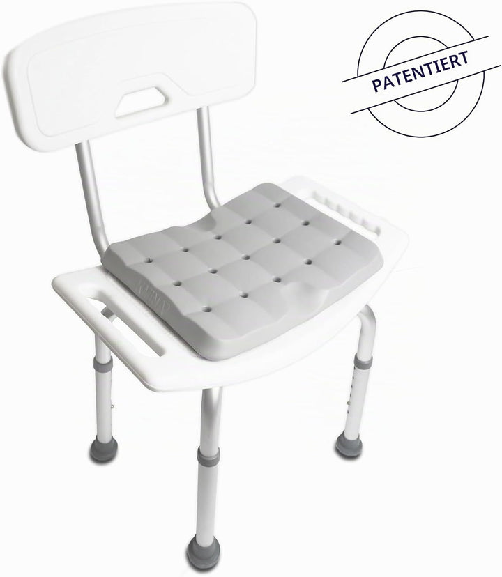 KMINA - Sitzkissen Dusche (35x27x3 cm, Hocker Nicht Enthalten), Duschhocker Kissen, 100% Wasserdicht