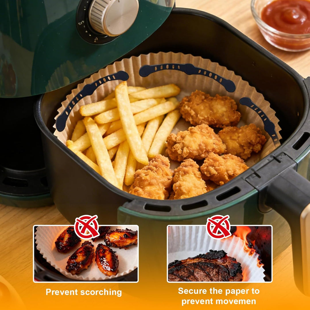 8 Stück Magnete für Airfryer Backpapier, Magnetische Silikonschnallen für Heissluftfritteuse, Magnet