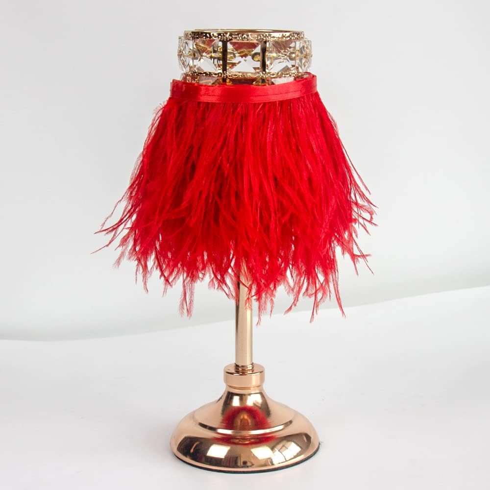 3 Yards 10–15 cm grosse rote Straussenfedern Trim Fransen für DIY Kleid Nähen Handwerk Kostüme Dekor