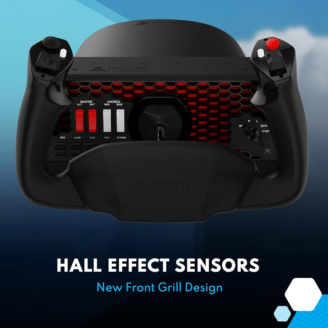 Honeycomb Alpha Flight Controls XPC | Yoke & Switch Panel in Luftfahrt-Qualität für Flug-Simulatoren