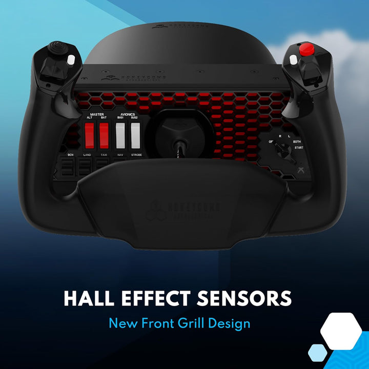 Honeycomb Alpha Flight Controls XPC | Yoke & Switch Panel in Luftfahrt-Qualität für Flug-Simulatoren