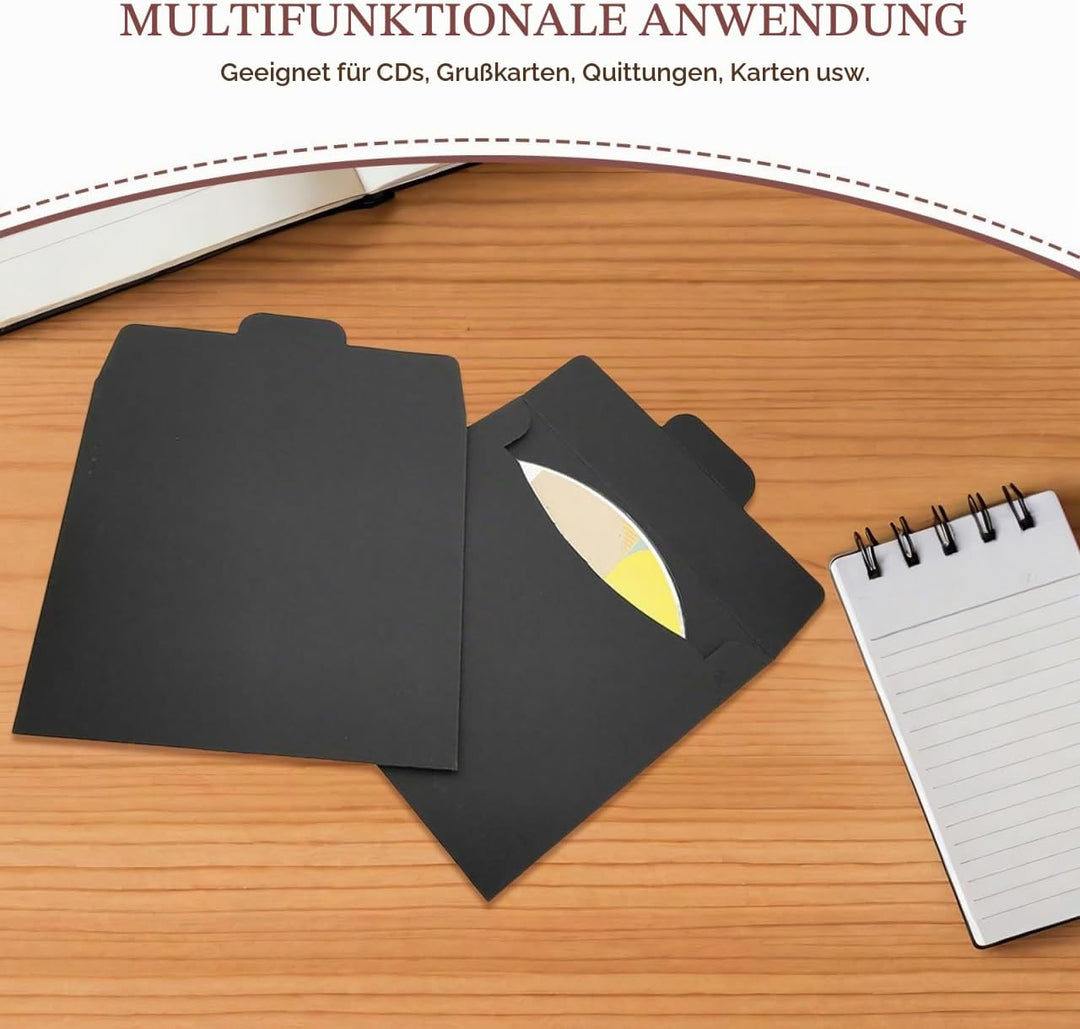 Cd-Hüllen 50 Stück Kraftpapier Dvd-Umschläge Halter Blanko Cd-Papier Karton Cd-Kraftpapier Aufbewahr