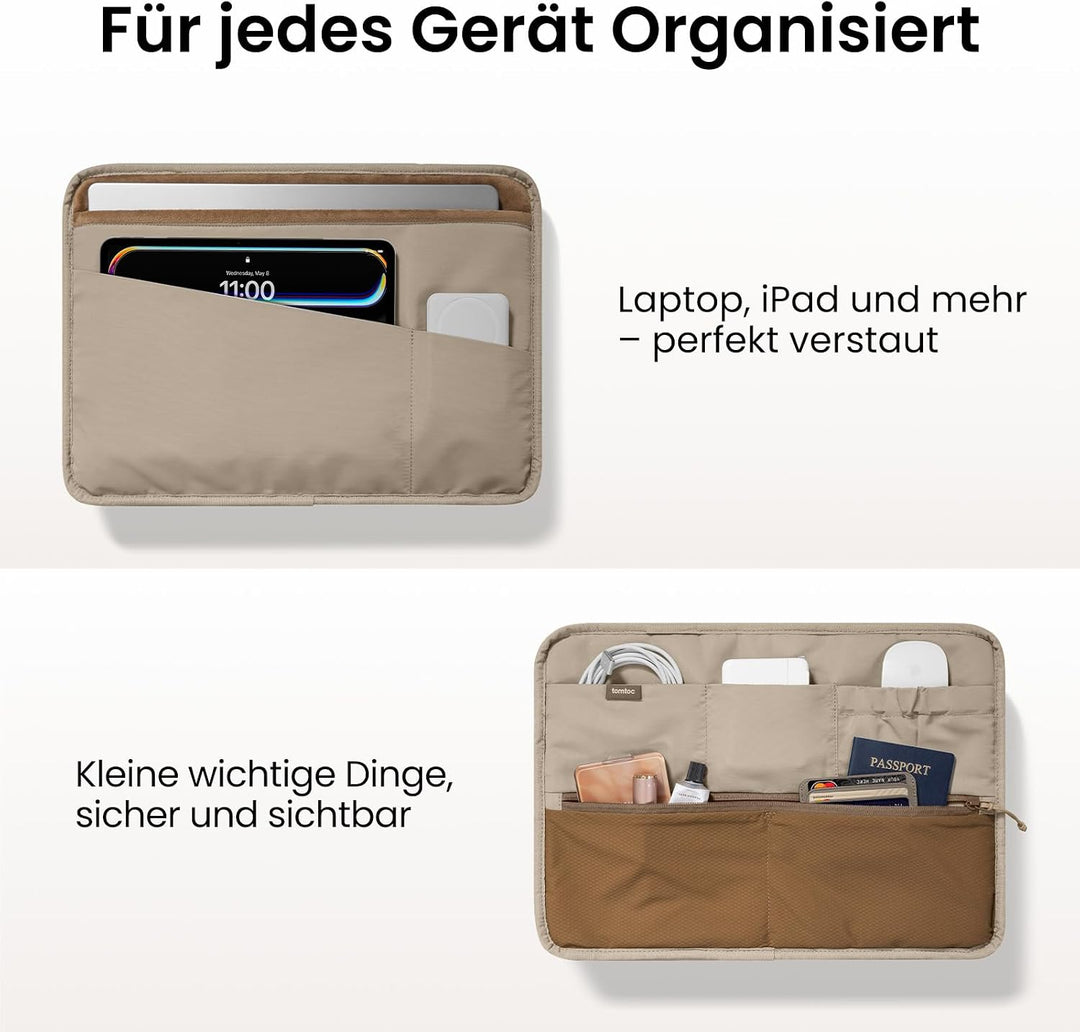 tomtoc Laptoptasche 14 Zoll, Puffy Laptop Tasche für Damen, Leichte Laptoptasche für 14 Zoll MacBook