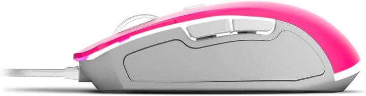 KROM Maus und -Mausunterlage Barbie Edition Kandy - Weisse LED-Membrantastatur, Maus optischem Senso
