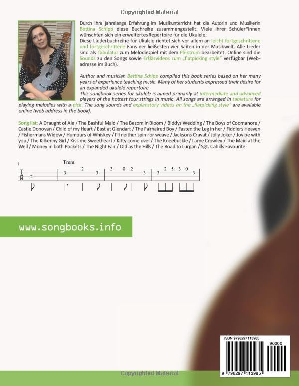 Flatpicking Ukulele - 28 Old Irish Jigs: Deutsch & English - Tabs, Online-Videos & Sounds (Play Ukul