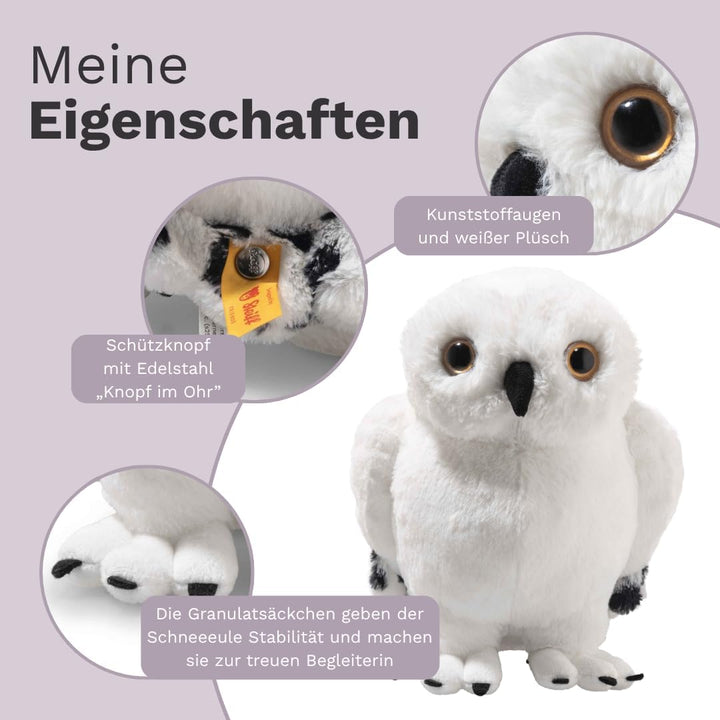 Steiff Kuscheltier Hedwig Eule, Harry Potter, Süsses Stofftier mit Kunststoffaugen, Kinder, Jungen &