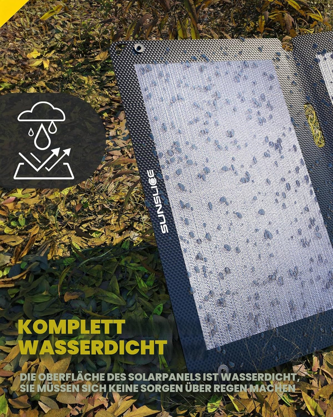 Sunslice Solar Charger wasserdicht, faltbares Solarmodul, Solaranlage Camping, Solar Charger Outdoor