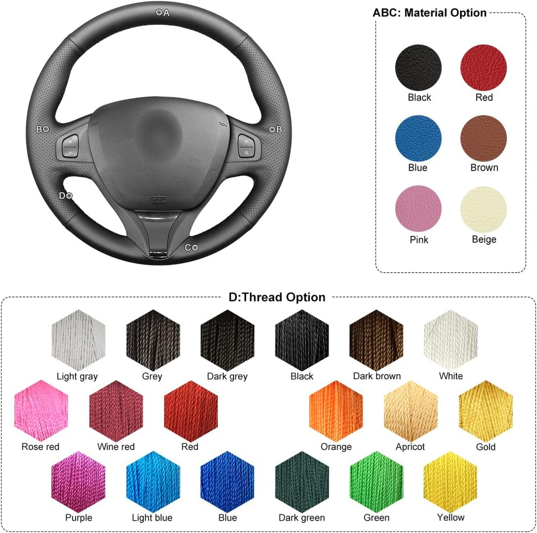 MEWANT Lenkradbezug für Renault Clio 4 IV/ für Captur Hand Nähen Lenkradhülle aus Kunstleder Lenkrad