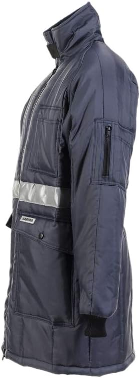 Planam Grösse XXL Herren Kühl-/Gefrierhaus Kühlhaus Parka marine Innenfutter rot Modell 5121