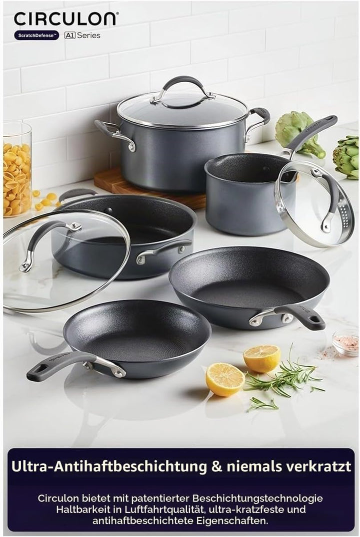 Circulon Scratch Defense Induction Hob Pan Set of 5 - Töpfe und Pfannen Set mit Extreme Non Stick, S