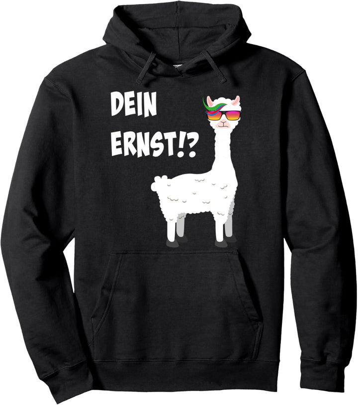 Alpaka und Lamas, Dein Ernst Pullover Hoodie
