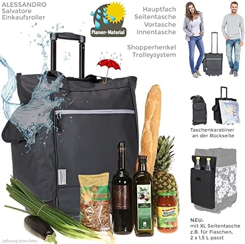 alessandro Einkaufstrolley Wheel Trolley Shopping Damentasche Einkaufsroller Korb Shopper + Thermo T