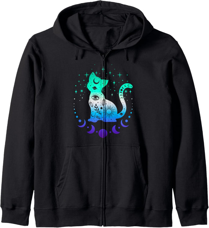 mLm Gay Männer Pride Flaggenfarben, Astronomie Katze Kapuzenjacke