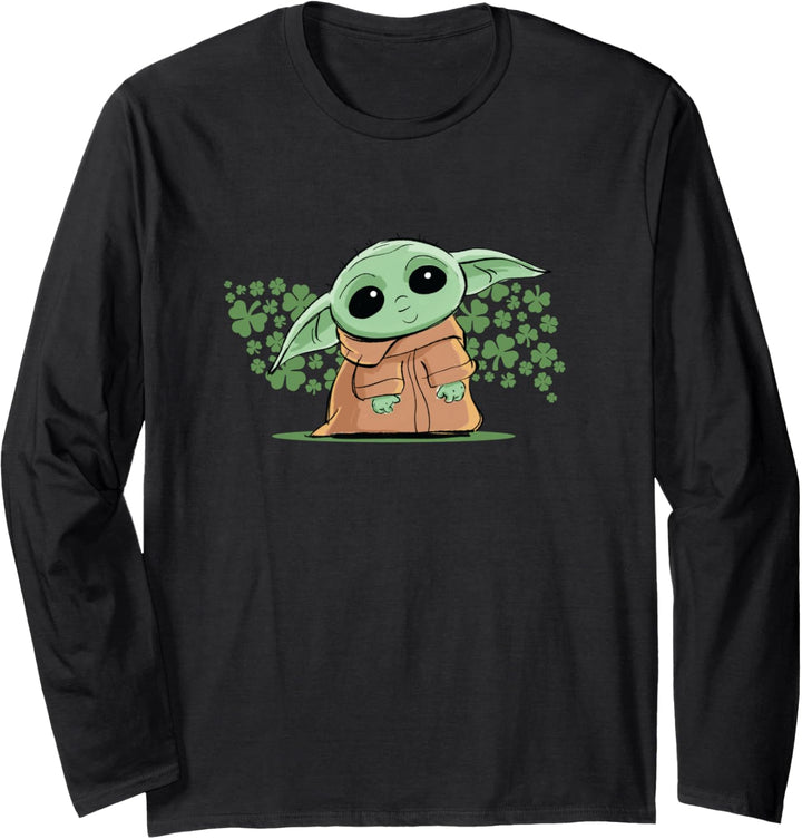 Star Wars The Mandalorian The Child Green St. Patrick's Day Langarmshirt