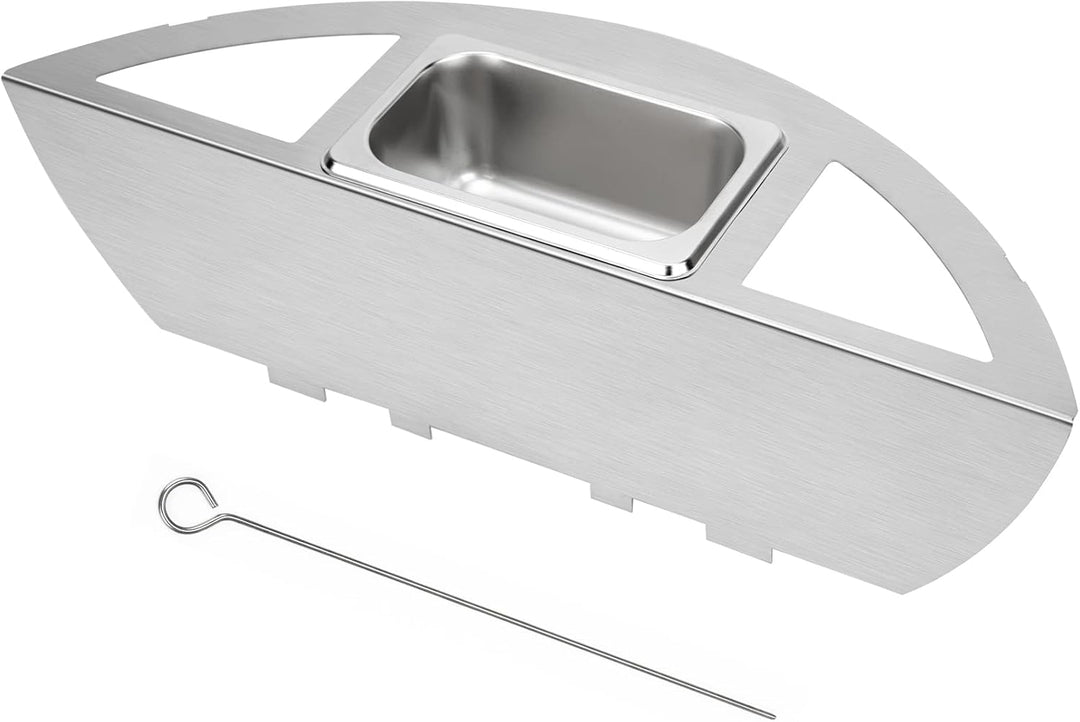 onlyfire Kugelsmoker für Weber 57cm Kugelgrills, Räucherbox,Räuchern Edelstahl mit Wasserschale, Smo