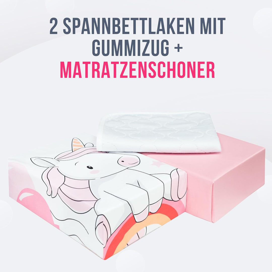 GOYSILA Next to Me Beistellbett Spannbettlaken für Chicco Next2Me Wiege 2 Teile 100% Baumwolle + 1 W