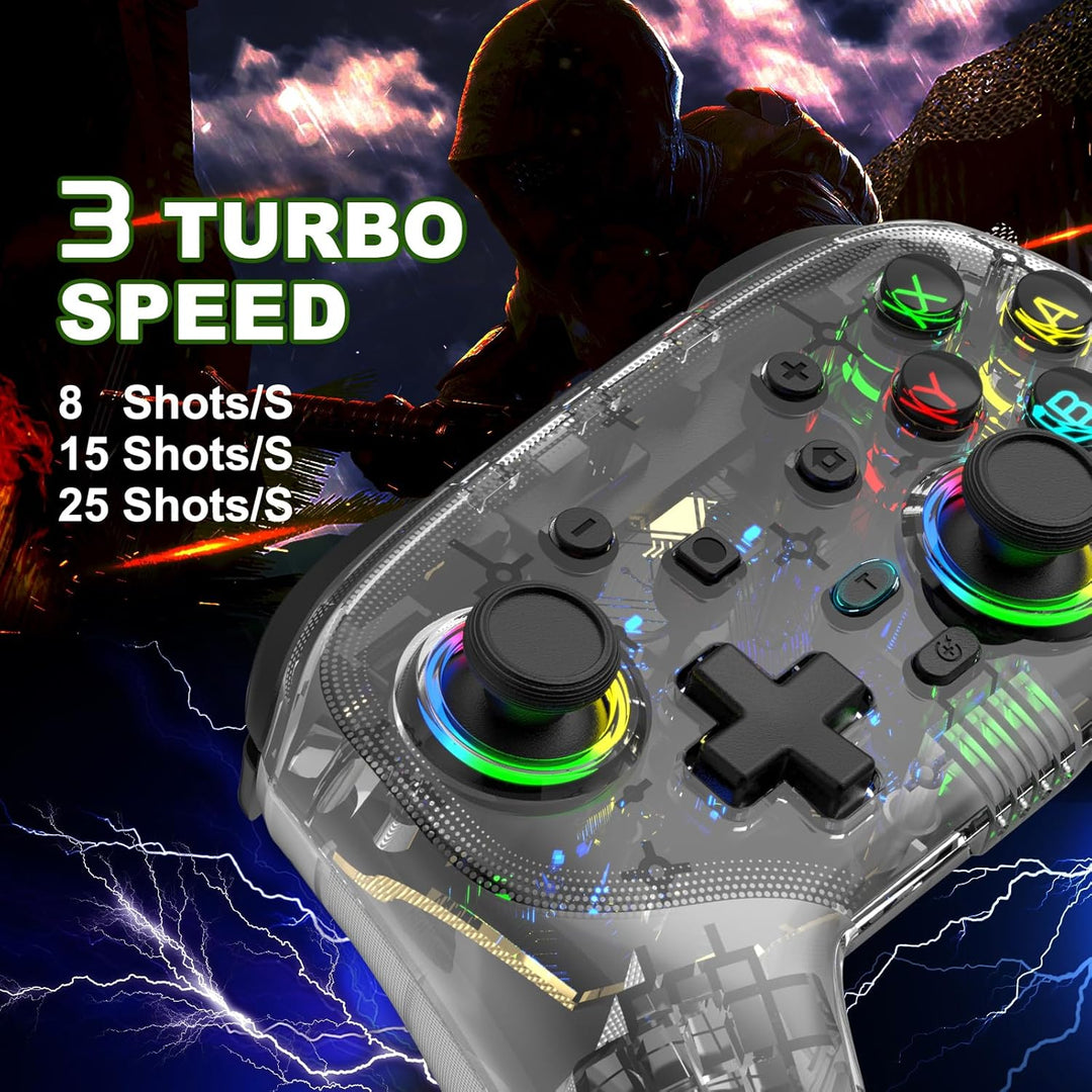 Joso Wireless Controller für PC/Switch/PS4/PS3, Smartphone Controller für iPhone/Android Unterstützt