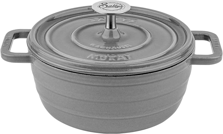 Sallys 'Murat' Gourmet Gusseisentopf inklusiv Inspirations-Kochheft mit Deckel, emaillierte Beschich