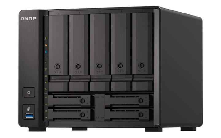 Qnap TS-H973AX-32G 9BAY 4C8T2.2GHZ 32GB DDR4 2X 2.5GBE 1X 10GBASE-T, One Size QuTS hero NAS Single 9