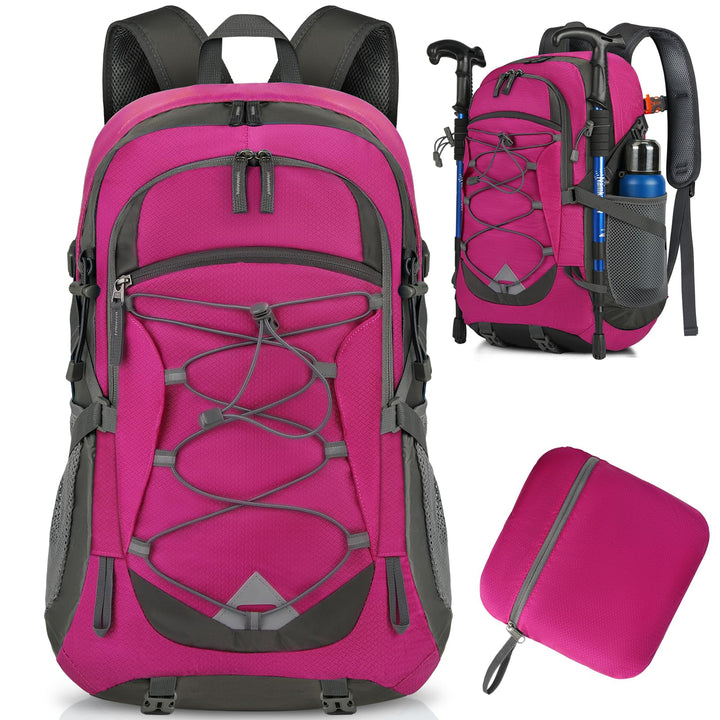 IGOLUMON Wanderrucksack Herren Damen 40L Wasserdichter Rucksack Leicht Faltbarer Reiserucksack Trekk