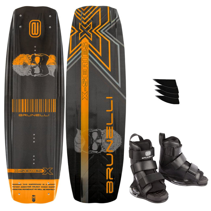 Brunelli Carbon Wakeboard Set 138 cm Wake Binding Wakeboardbindung S/M (38-42), S/M (38-42)