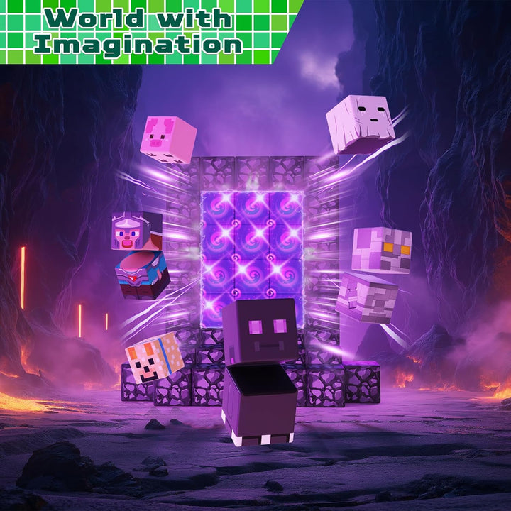 Magnetische Bausteine Wald-Portal Set 200 Teile - Lava & Felsen - Baue Magnetische Blöcke Spiel - Ma