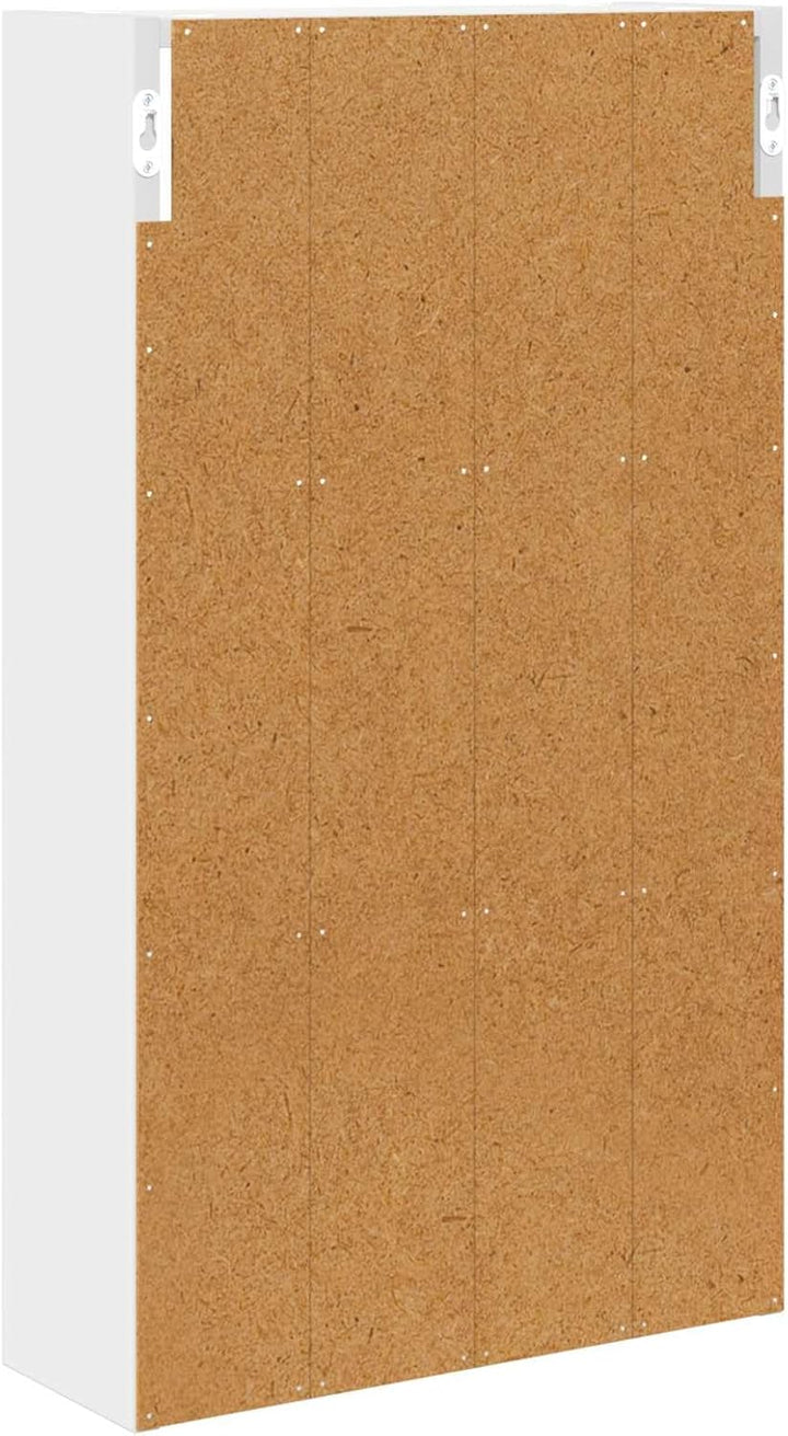 vidaXL Badezimmer-Wandschrank Weiss 40 x 14 x 70 cm Holzwerkstoff, Moderner Badschrank, rechteckiges