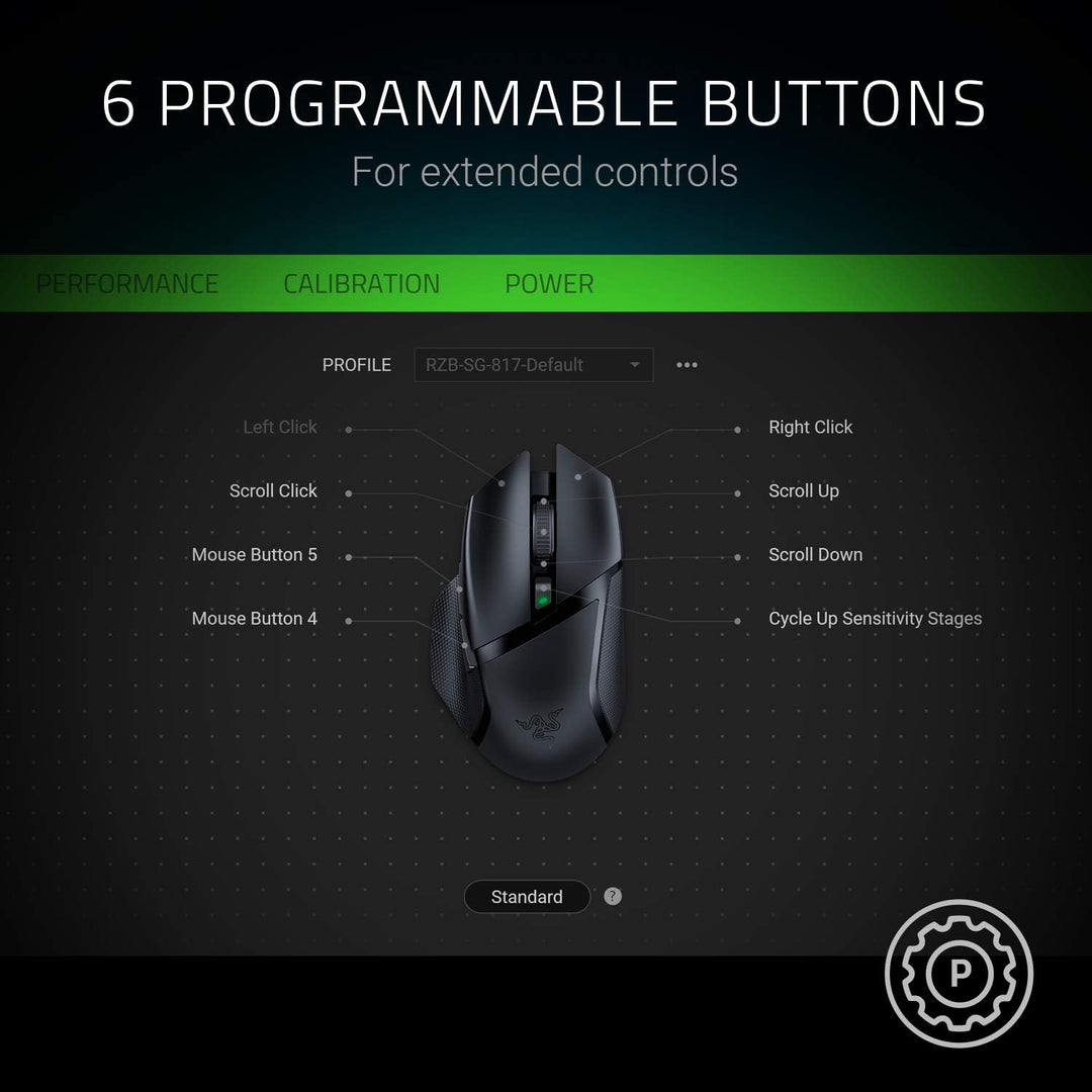 Razer Basilisk X Hyperspeed - Kabellose Gaming-Maus (Hyperspeed-Technologie, Fortschrittlicher optis