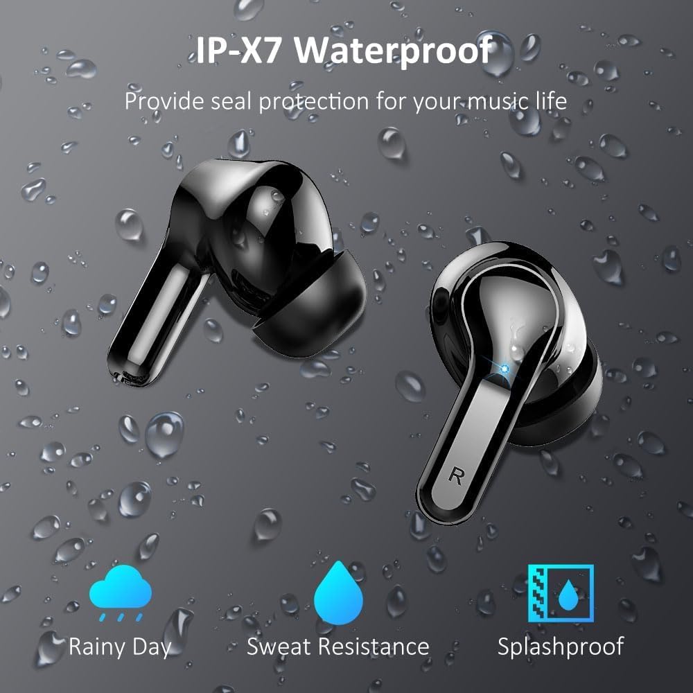 Ordtop Bluetooth Kopfhörer, New Stereo-Bass 3.0 Kopfhörer Kabellos Bluetooth 5.4, 50Std ENC Noise Ca