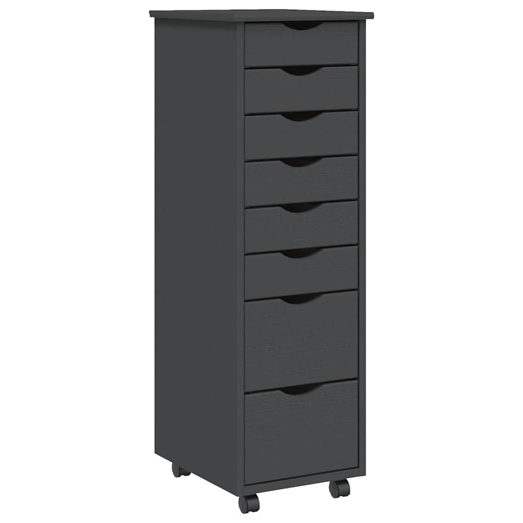vidaXL Rollschrank, Rollcontainer mit 8 Schubladen, Kommode Schubladenschrank mit Rollen, Büroschran