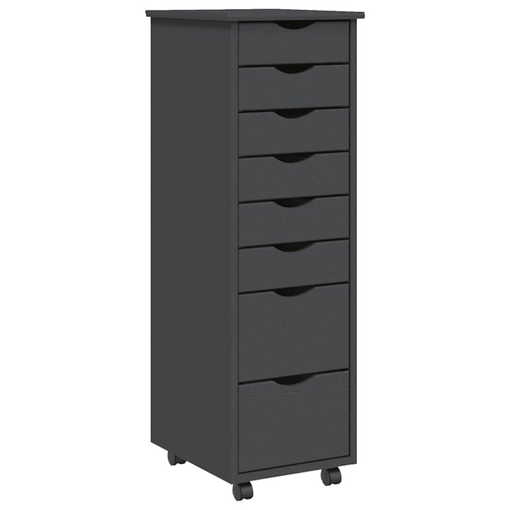 vidaXL Rollschrank, Rollcontainer mit 8 Schubladen, Kommode Schubladenschrank mit Rollen, Büroschran