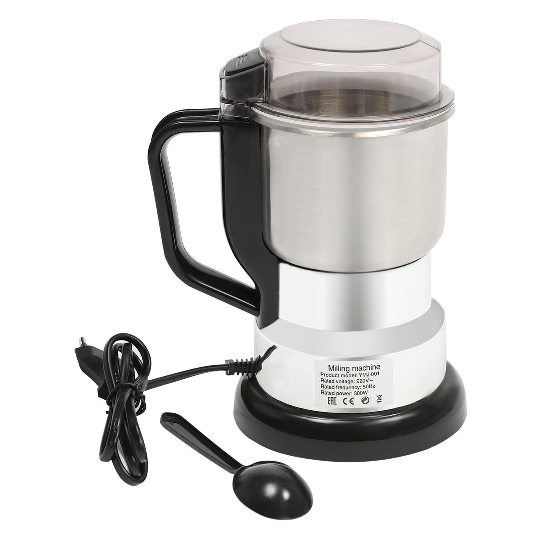 300W Elektrische Kaffeemühle, Edelstahl Kaffeebohnen Getreide Nuss Bohne Mahl für Trockene Produkte