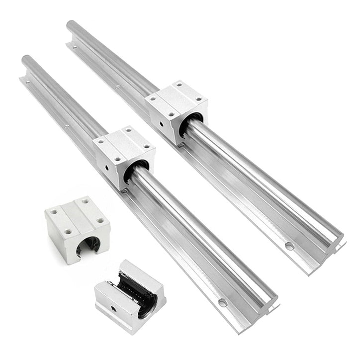 CNCMANS Linearführung und Lagerblöcken Kit, 2 Stück SBR12-800mm Linearschienen Gleitschiene Welle un