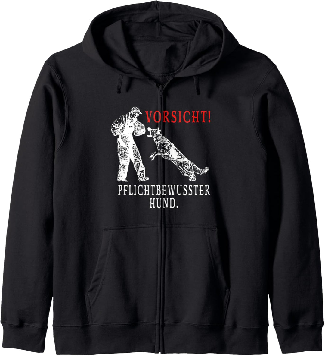 Vorsicht Deutscher Schäferhund Schutzdienst Kapuzenjacke