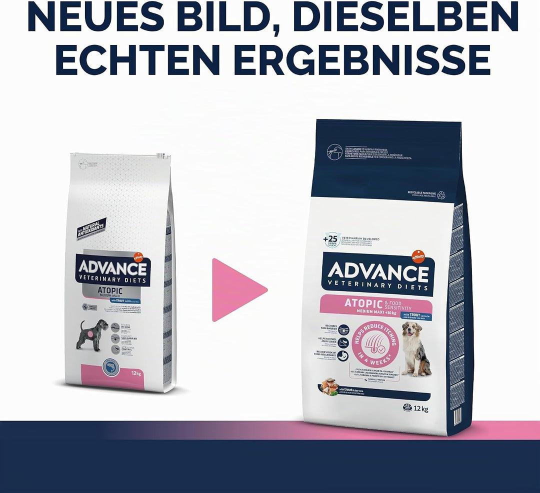 ADVANCE Atopic Care Hundediätfutter, 12kg, 1er Pack (1 x 12 kg)