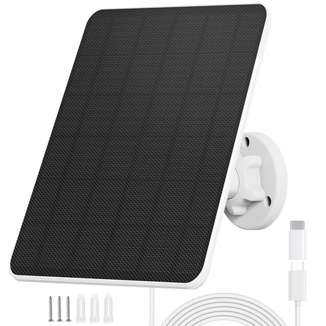 6W Solarpanel für Überwachungskamera,Solarmodul für DC 5V Sicherheitskamera,Kamera Outdoor,Türklinge