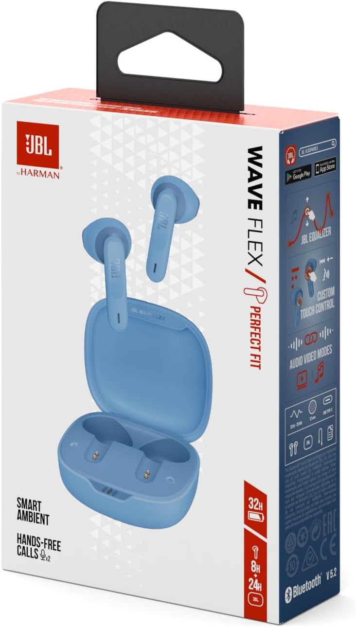 JBL Wave Flex – Kabellose In-Ear Ohrhörer mit IP54- und IPX2-Wasserdichtigkeit – TalkThru- und Ambie
